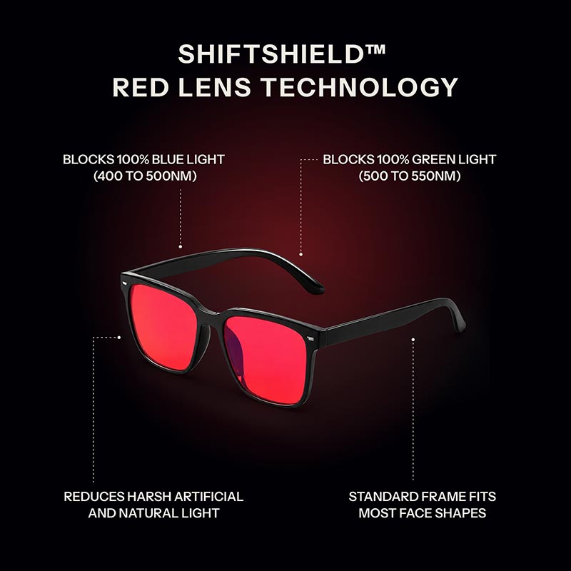Noirshift Red Lens Glasses