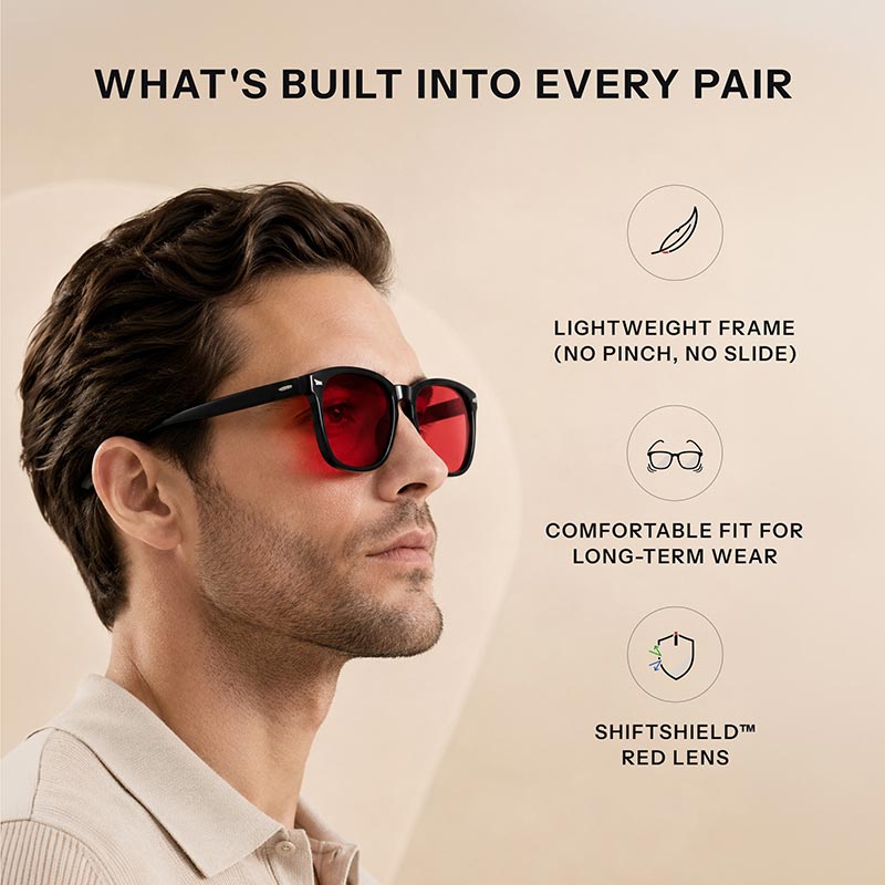 Noirshift Red Lens Glasses