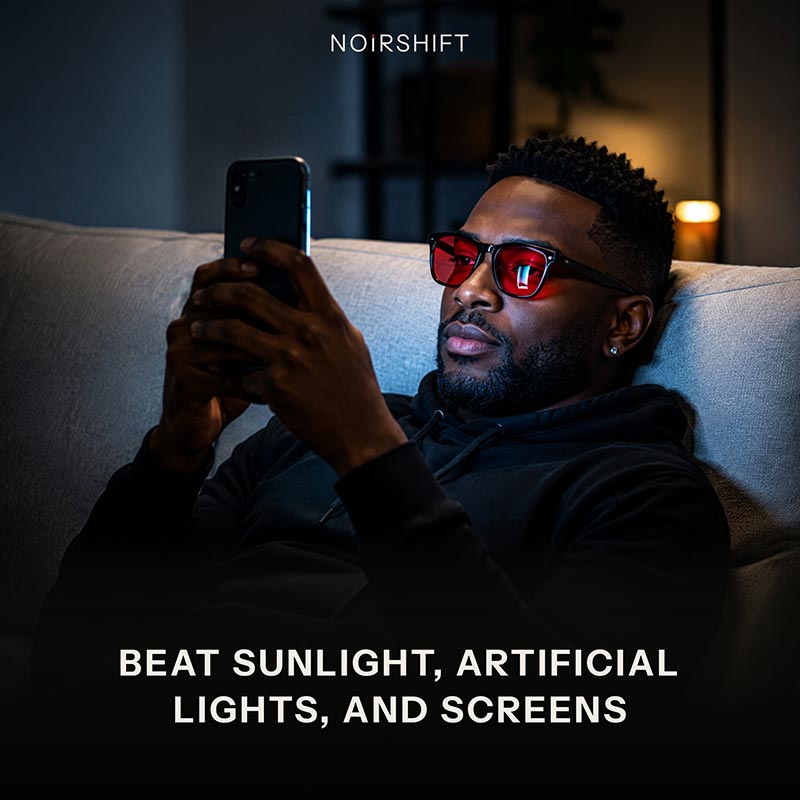 Noirshift Red Lens Glasses